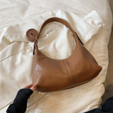 Weiyinxing Small Underarm Bag Leather Shoulder Bags for Women 2024 Solid Color Fashion Crossbody Bag Female Handbags and Purses