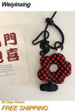 Weiyinxing Flower Pendant Bag Accessories Women Handbag Decoration Creative Keychain Pendants Girls Bag Hanging Ornament Charm Gift