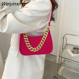 Weiyinxing New Casual Texture Retro Chain One Shoulder Underarm Bag Luxury Designer Handbag Bags for Women Fashion Bolsos Para Mujer
