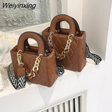 Weiyinxing ripples women's bag 2023 trend lady crossbody bag square tote bag handbags thick chain bags for women handbags for women