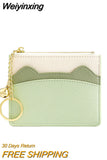 Weiyinxing Cat Ears Design Women Mini ID Card Holders Business Credit Card Holder PU Leather Slim Bank Card Case Organizer Wallet Bell