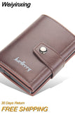 Weiyinxing Men Card Wallets Free Name Customized Hasp Small Card Wallets PU Leather Slim Mini Wallet Qaulity Male Purses
