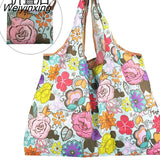 Weiyinxing Reusable Grocery Shopping Bag Ladies Tote 50lb Fashion Pocket Shoulder Bag Foldable Eco Bag Washable