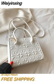 Weiyinxing Women's Handbag New Fashion One Shoulder Crossbody Bags Advanced Texture Printing 2023 Spring Versatile Small Square Bag