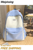 Weiyinxing Quality Solid Color Women Backpack Cool Men Travel Bookbag Large Capacity School Bag Teenagers Cute Mochila