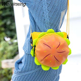 Weiyinxing Japanese Cartoon Cheeseburger Large Capacity Fashion Shoulder Bag Women's Bag Pu Leather Waterproof Messenger Bag Purse