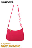 Weiyinxing Armpit Bag 2023 New Women Soft Unlined Cloth Handbags Ladies Niche Design One Shoulder Bag Advanced Texture Saddle Bag