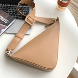 Weiyinxing Color Triangle PU Leather Shoulder Bag for Women 2023 Adjustable Shoulder Straps Female Crossbody Bag Designer Luxury Bag 0409