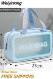 Weiyinxing Women Travel Storage Bag Cosmetic Bag Makeup Bag Travel Organizer Bags Waterproof Washbag Transparent Cosmetic Cases