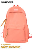 Weiyinxing Large Waterproof Nylon Women Backpack Men Travel Bag Backpacks Schoolbag for Teenage Girls Boys Solid Color Bookbag Mochila