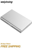 weiyinxing Aluminum Antimagnetic Card Holder Women Men Metal Credit Card Business Card Holders Organizer Purse Wallet