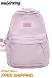 weiyinxing Light Simple Women Backpacks High Quality Waterproof Nylon School Backpack Bag Big Student Bag for Girls Travel Rucksacks