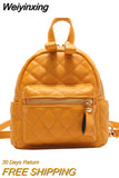 Weiyinxing Women Backpacks for Teenage Girl Schoolbag Backpack Fashion Mini  PU Leather Backpacks New Preppy School Style Rucksack Mochila