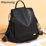 Weiyinxing capacity Women Oxford cloth Backpacks High Quality Sequin grid School For Teenage Girls Ladies Bagpack Travel Shoulder Bag