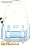 Weiyinxing Travel Waterproof Book Bags Fashion Ladies Cute Laptop Trendy Women College Student Backpack Girl Kawaii Nylon School Bag