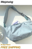 Weiyinxing Women's Bag Large Capacity Casual Nylon Crossbody Bag Dumpling Bag High Grade Solid Color Shoulder Bag