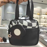 Weiyinxing Summer Flower Coin Purse Crossbody Small Square Bag Strawberry Print Hand Pillow Bag Shoulder Underarm Bag Women Bag