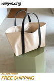 weiyinxing Canvas Large Capacity Tote Women Handbags Simple Lady Hand Bags Female Big Shopper Bag Students Books Bag Purses 2023