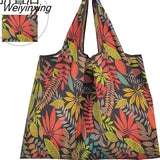 Weiyinxing Reusable Grocery Shopping Bag Ladies Tote 50lb Fashion Pocket Shoulder Bag Foldable Eco Bag Washable