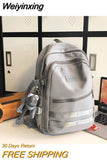 Weiyinxing Color Fashion Women Backpack Female Waterproof Nylon Shoulder Bag Kawaii Travel Bookbag Schoolbag for Teenage Girls