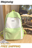 Weiyinxing Quality Solid Color Women Backpack Cool Men Travel Bookbag Large Capacity School Bag Teenagers Cute Mochila