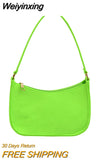 Weiyinxing Women's Felt Handbag 2023 New Style One Shoulder Bag Fashion Wool Felt Dumpling Shaped Candy Color Subaxillary Bag Trendy Soft