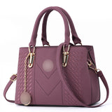 Weiyinxing Women's Bag Spring / Summer 2024 New Korean Version Fashion Embroidery Line Ladies Handbag Big Bag Single Shoulder Bag