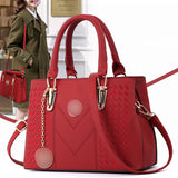Weiyinxing Women's Bag Spring / Summer 2024 New Korean Version Fashion Embroidery Line Ladies Handbag Big Bag Single Shoulder Bag