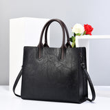 Weiyinxing Vintage Commuter Big Bag 2024 New Women's Bag Large Capacity Handbag Single Shoulder Cross-Body Bag Soft Leather Fashion Lady