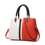 Weiyinxing [Women's Bag] Autumn 2024 New Fashion Contrast Color Handbag Large Capacity Commuter One-Shoulder Cross-Body Bag Tide