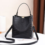 Weiyinxing Female 2024 Spring / Summer New Fashion Bucket Bag Korean Version Female Stone Grain Handbag Single Shoulder Cross-Body Bag Fairy Bag