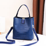 Weiyinxing Female 2024 Spring / Summer New Fashion Bucket Bag Korean Version Female Stone Grain Handbag Single Shoulder Cross-Body Bag Fairy Bag