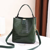 Weiyinxing Female 2024 Spring / Summer New Fashion Bucket Bag Korean Version Female Stone Grain Handbag Single Shoulder Cross-Body Bag Fairy Bag
