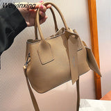 Weiyinxing New Ladies Lychee Pattern Shoulder Bag High Quality Net Red Versatile Messenger Bag Fashion Trend Handbag Casual Bucket Bag