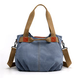 Weiyinxing Vintage Tide One-Shoulder Cross-Slung Women's Bag Large Capacity Fashion Handbag Lady Simple Versatile Canvas Bag Women's Bag