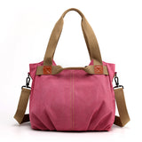Weiyinxing Vintage Tide One-Shoulder Cross-Slung Women's Bag Large Capacity Fashion Handbag Lady Simple Versatile Canvas Bag Women's Bag