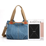 Weiyinxing Vintage Tide One-Shoulder Cross-Slung Women's Bag Large Capacity Fashion Handbag Lady Simple Versatile Canvas Bag Women's Bag