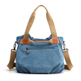 Weiyinxing Vintage Tide One-Shoulder Cross-Slung Women's Bag Large Capacity Fashion Handbag Lady Simple Versatile Canvas Bag Women's Bag