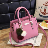 Weiyinxing Female 2024 New Fashion Single Shoulder Small Bag Double Layer Large Capacity Wool Ball Hand Carry Oblique Cross Women's Bag