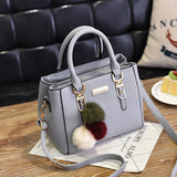 Weiyinxing Female 2024 New Fashion Single Shoulder Small Bag Double Layer Large Capacity Wool Ball Hand Carry Oblique Cross Women's Bag