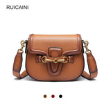 Weiyinxing Celebrity Same Style Women's Bag 2024 New Vintage Double Shoulder Straps And One Shoulder Slung Saddle Bag