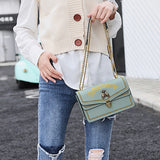 Weiyinxing Bee Women's Bag 2024 Internet Celebrities Have The Same Oblique Shoulder Bag As Ins Autumn And Winter Chain Shoulder Bag