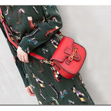 Weiyinxing Celebrity Same Style Women's Bag 2024 New Vintage Double Shoulder Straps And One Shoulder Slung Saddle Bag