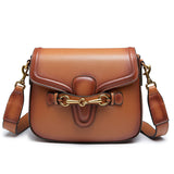 Weiyinxing Celebrity Same Style Women's Bag 2024 New Vintage Double Shoulder Straps And One Shoulder Slung Saddle Bag