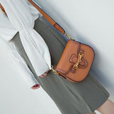 Weiyinxing Celebrity Same Style Women's Bag 2024 New Vintage Double Shoulder Straps And One Shoulder Slung Saddle Bag