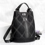 Weiyinxing Backpack Women's 2024 New Trend Brand Fashionable Lady Backpack Full Of Large-Capacity Soft Leather Bucket Bags