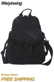 Weiyinxing Girl Travel Brown Bag Fashion Female College Student Backpack Small Cool Women School Bags Ladies Canvas Vintage Backpack