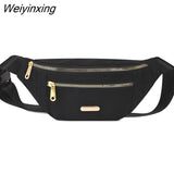 Weiyinxing Women Plaid Waist Bag Female Oxford Waterproof Belt Bags Designer Crossbody Chest Bag Ladies Fashion Fanny Pack Banana Hip Purse