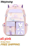 Weiyinxing Backpack For Girl School Primary Bags Children Backpacks Large Capacity Bag Waterproof Multiple Pockets Schoolbags