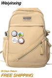 Weiyinxing Capacity Trendy Girl Boy Travel Badge School Bag Cool Men Women Leisure BookBag Ladies College Backpack Fashion Male Female